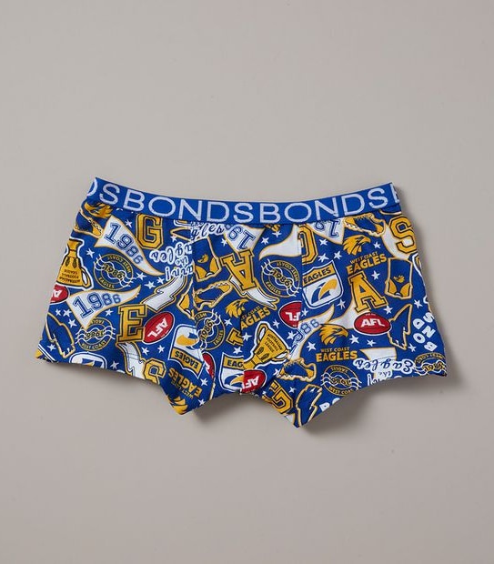 3 Pack Bonds Boys AFL West Coast Trunks