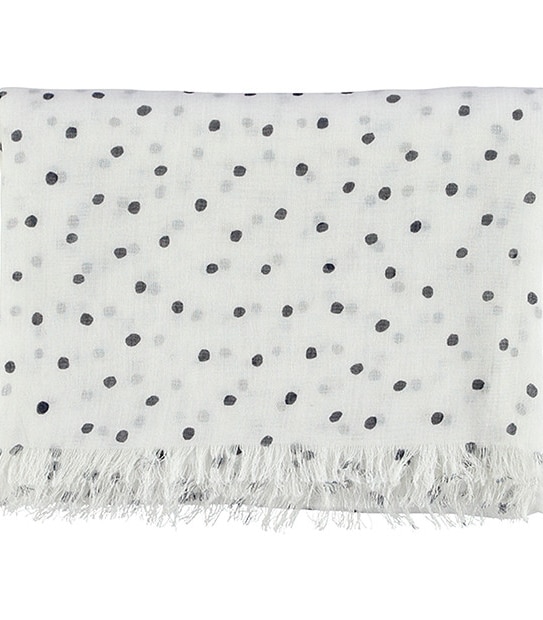 Spot Scarf - White