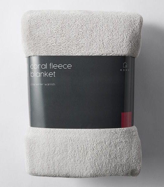 Coral Fleece Blanket - Silver