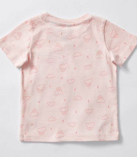 Baby Mix and Match 2 Pack Pyjama Set - Pink Sunshine and Stripes