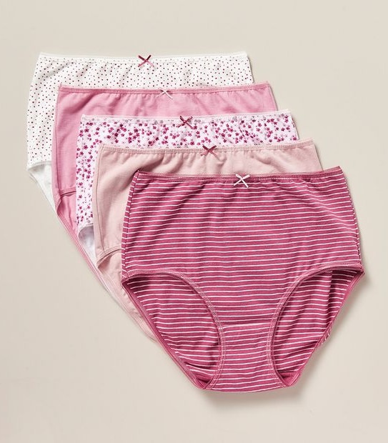 5 Pack Cotton/Elastane Full Briefs; Style: LFB183554