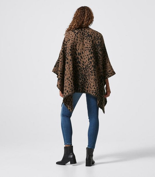 Woven Animal Print Wrap