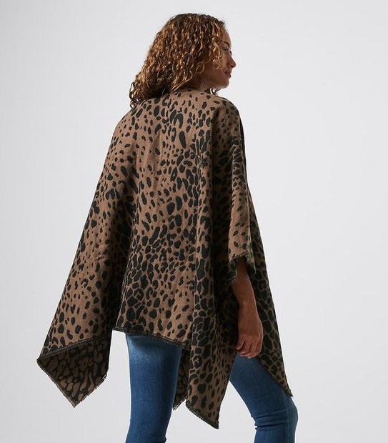 Woven Animal Print Wrap