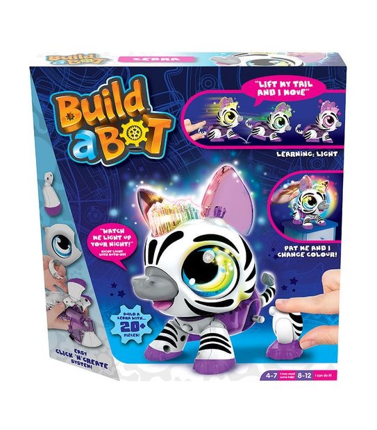 Build-a-Bot - Light Up - Robotics Kit - Zebra