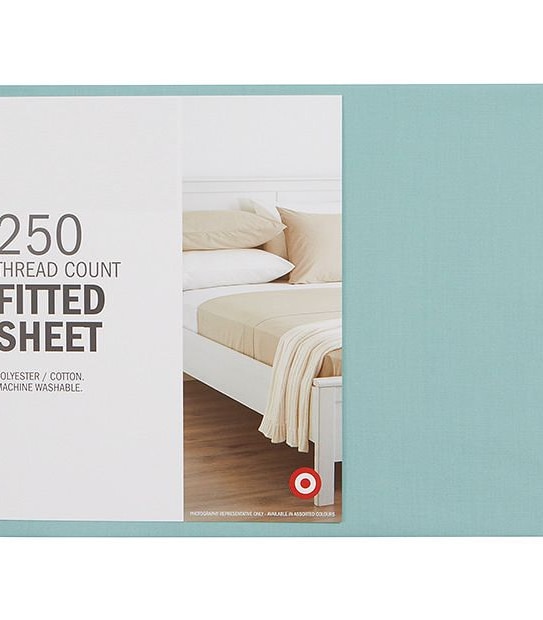 250 Thread Count Polyester Cotton Fitted Sheet