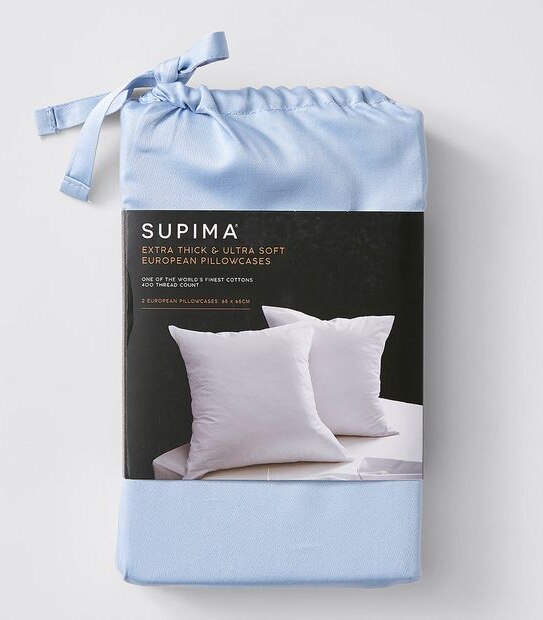 Supima 2 Pack 400 Thread Count European Pillowcases