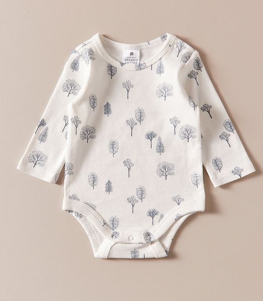 3 Pack Baby Organic Cotton Print Bodysuits 2 of 6
