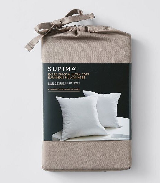 Supima 2 Pack 400 Thread Count European Pillowcases