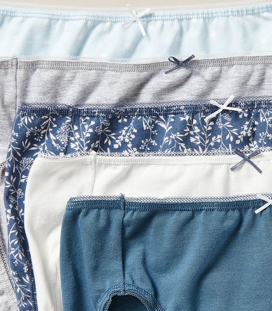 5 Pack Cotton/Elastane High Cut Briefs