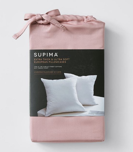 Supima 2 Pack 400 Thread Count European Pillowcases