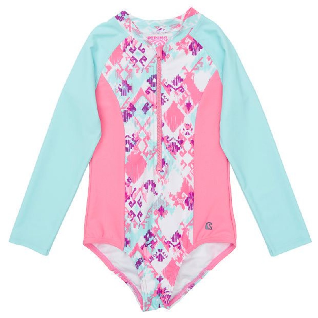 Piping Hot One Piece Long Sleeve Zip Front Bathers Target Australia