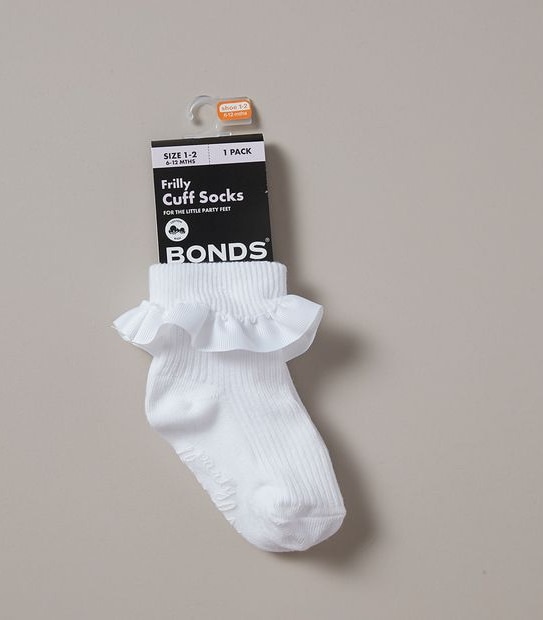 Bonds Baby Frilly Cuff Socks