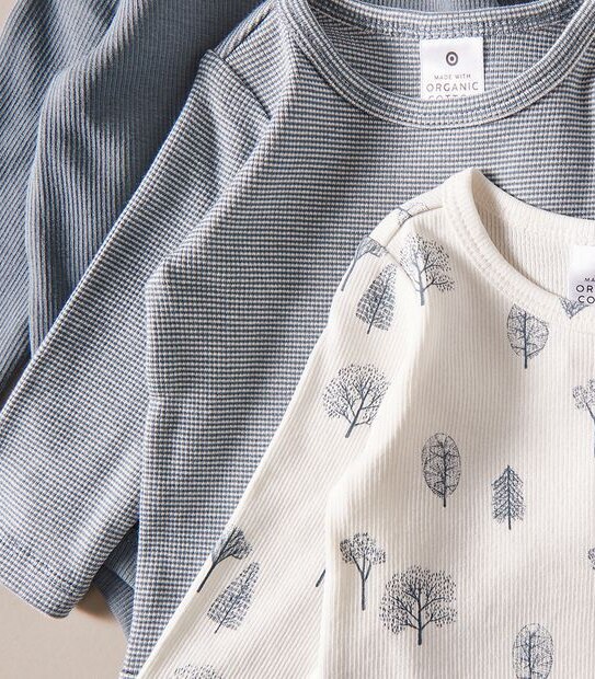 3 Pack Baby Organic Cotton Print Bodysuits 5 of 6