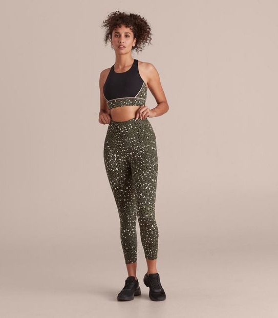Active Strappy Splice Crop Top