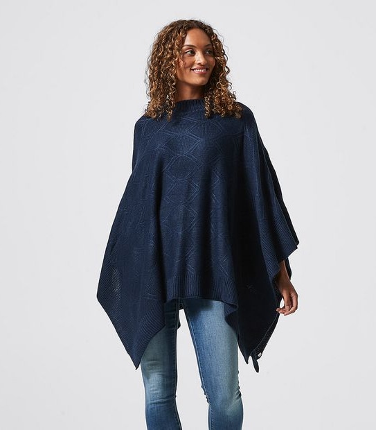 Cable Knit Poncho