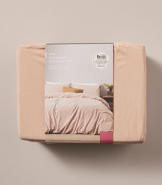 Arlo Stonewash Quilt Cover Set Target Australia