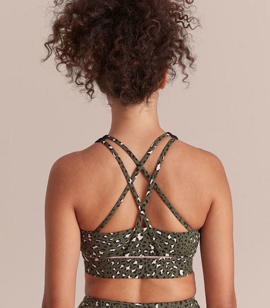 Active Strappy Splice Crop Top