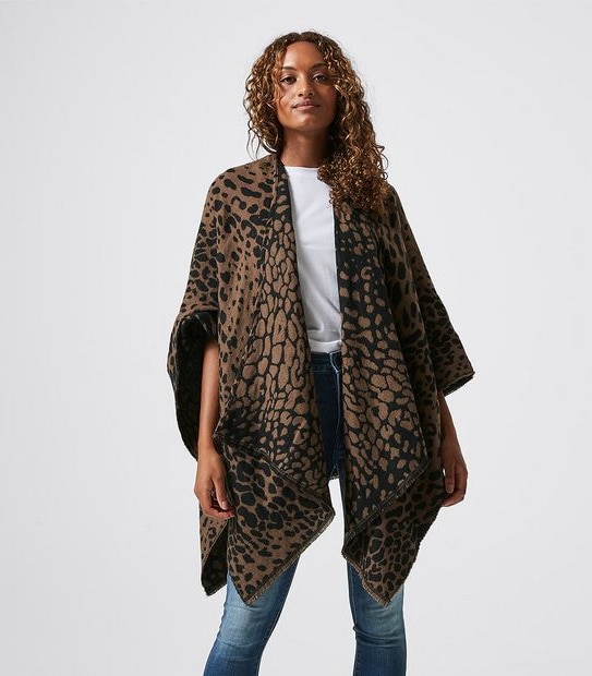 Woven Animal Print Wrap