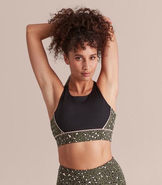 Active Strappy Splice Crop Top