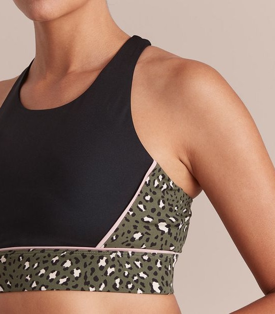 Active Strappy Splice Crop Top