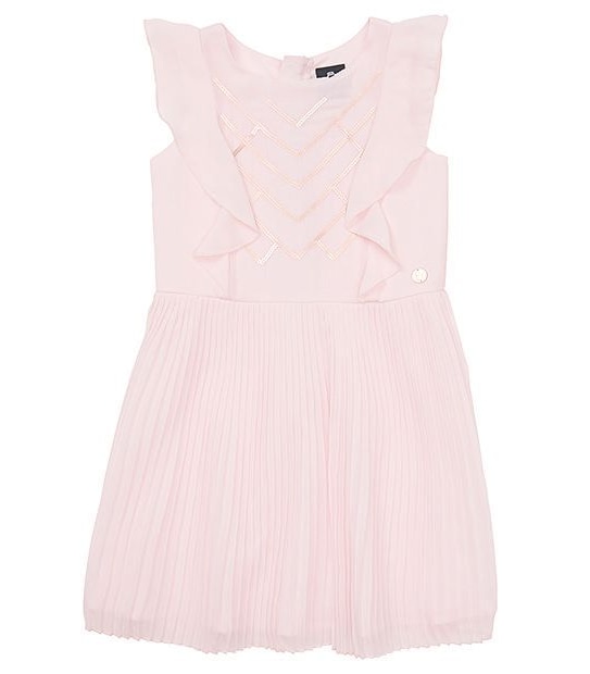 SISTA Barely Pink Pleat Sequin Dress
