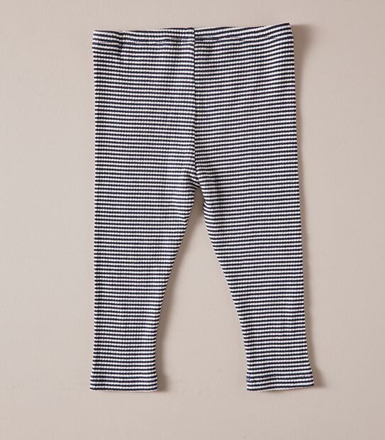 Baby Organic Cotton Rib Stripe Leggings