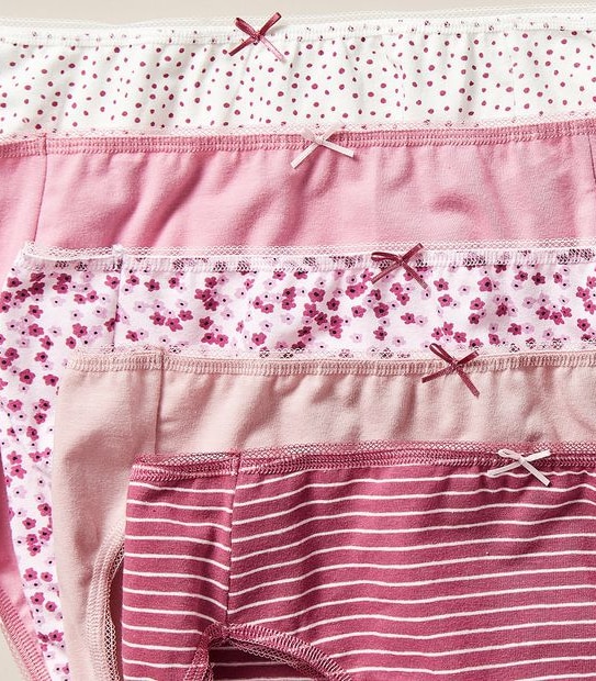 5 Pack Cotton/Elastane High Cut Briefs