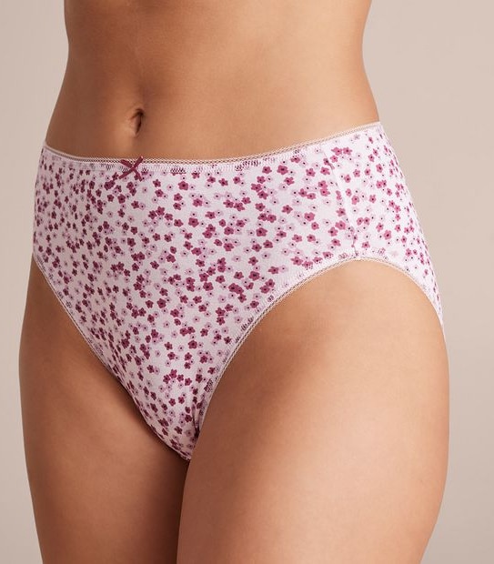 5 Pack Cotton/Elastane High Cut Briefs