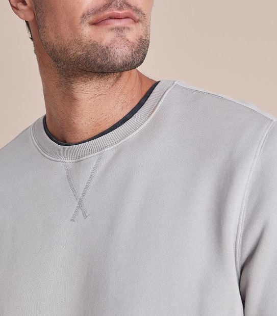 Garment Dyed Fleece Crew Neck Jumper