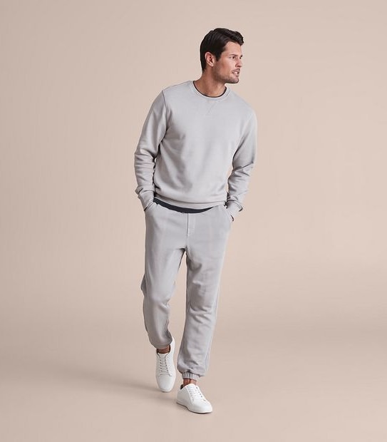 Garment Dyed Fleece Crew Neck Jumper