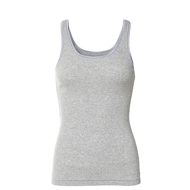 Ribbed Modal Singlet - Grey Ribbed Modal Singlet - Grey