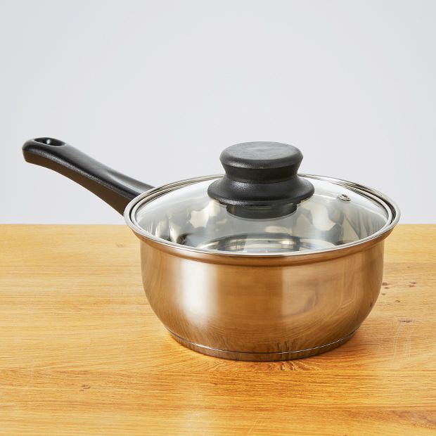 Target Stainless Steel Saucepan With Glass Lid - 18cm Target Stainless Steel Saucepan With Glass Lid - 18cm