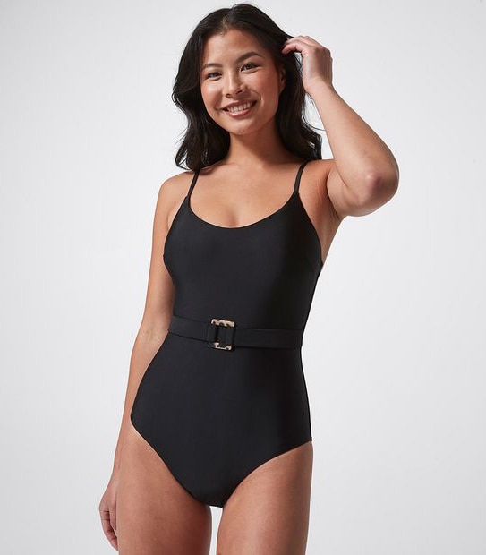 Belted One Piece Swimsuit