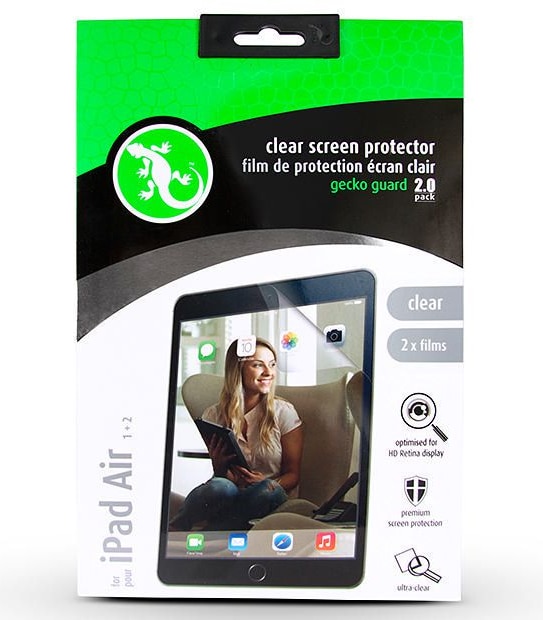 Gecko Clear Screen Protectors For iPad Air 1/ 2/ 9.7" Pro - 2 Pack