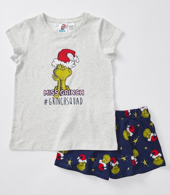 Dr Seuss Miss Grinch Matching Pyjamas - Sizes 7-16