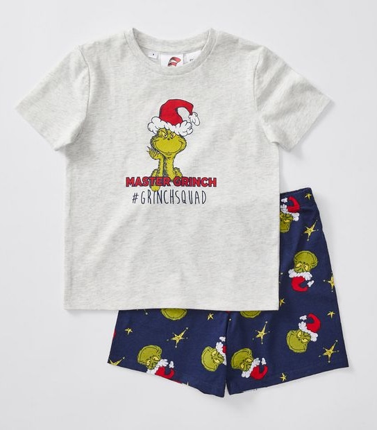 Dr Seuss Master Grinch Matching Pyjamas - Sizes 1-8