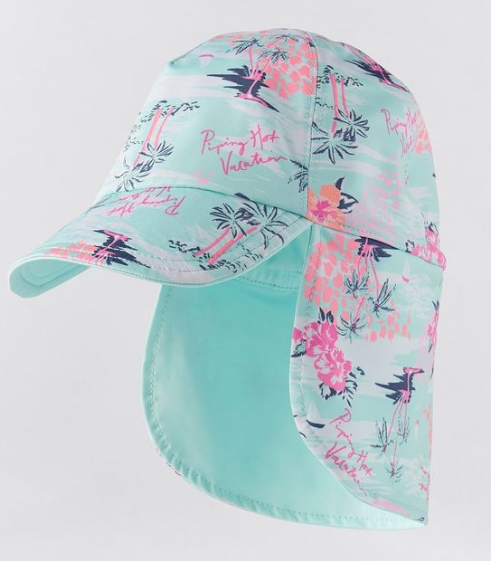 Piping Hot Reversible Swim Hat - Aqua