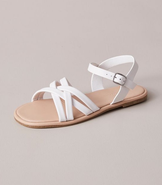 G SNR MONA WHITE SANDAL  SIZE 13-6