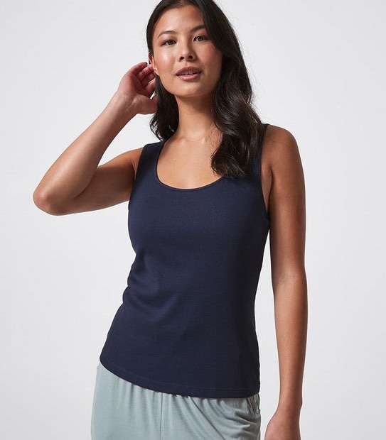 Organic Cotton Sleep Singlet with Shelf Bra
