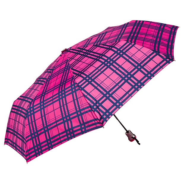Tartan Auto Umbrella - Pink Tartan Auto Umbrella - Pink