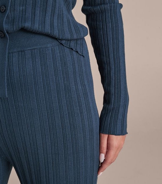 Dannii Minogue Knitted Rib Wide Leg Pants