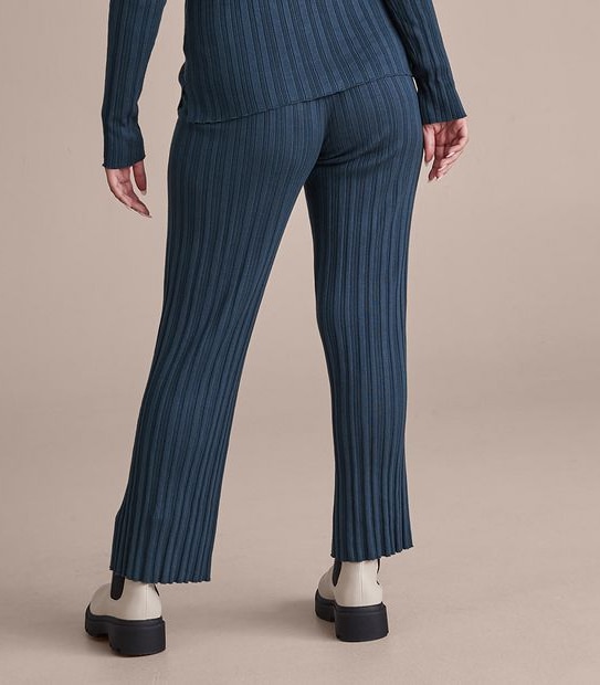 Dannii Minogue Knitted Rib Wide Leg Pants