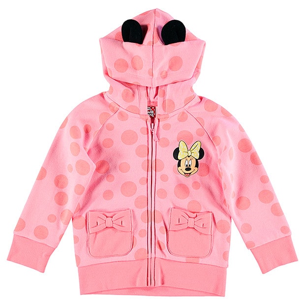 Disney Minnie Mouse Zip Through Hoodie With Ears