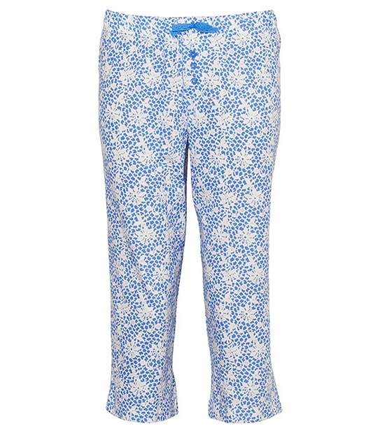 3/4 Pants Pants - Blue Crochet 