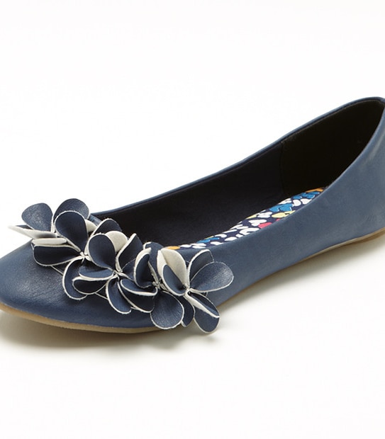 Tasty Floral Trim Ballet Flats