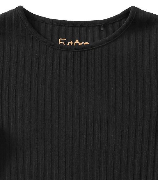 Future You Rib Scoop Neck Top And Bonus Necklace