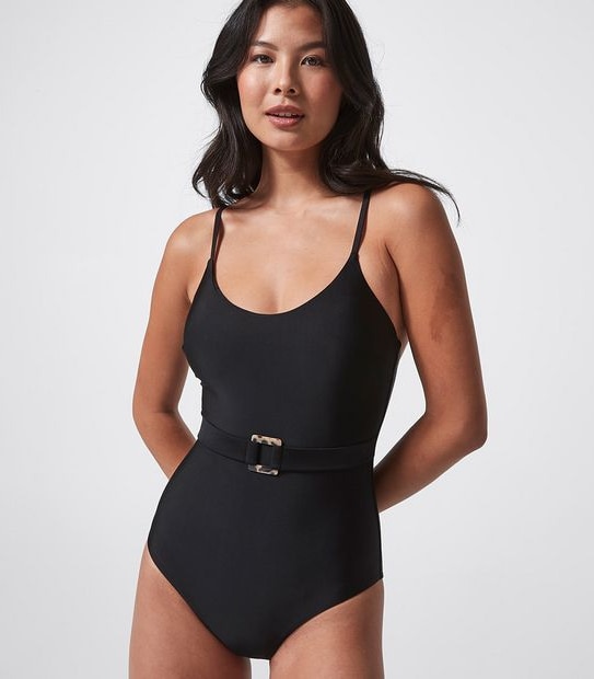 Belted One Piece Swimsuit