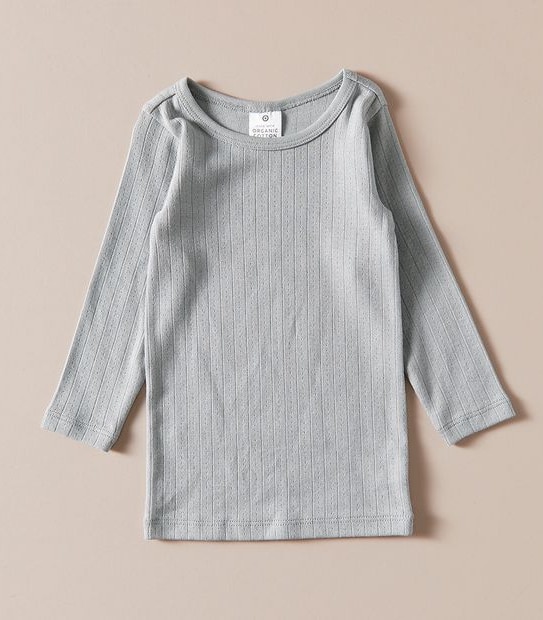 2 Pack Baby Organic Cotton Pointelle Thermal Tops
