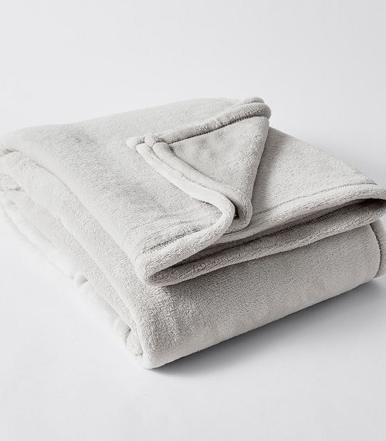 Coral Fleece Blanket - Silver