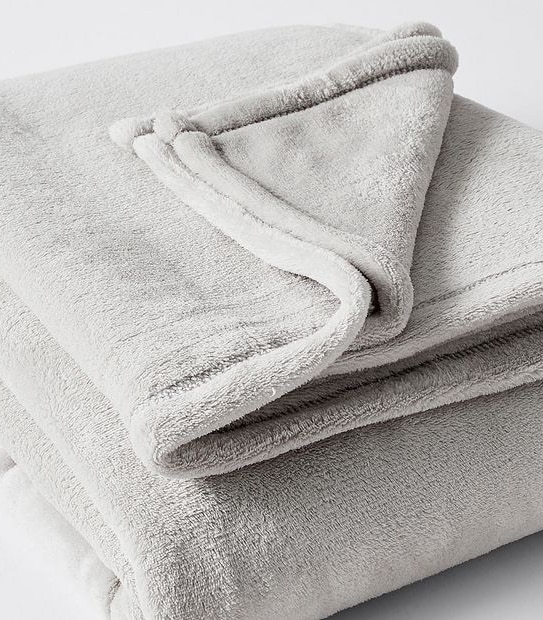 Coral Fleece Blanket - Silver
